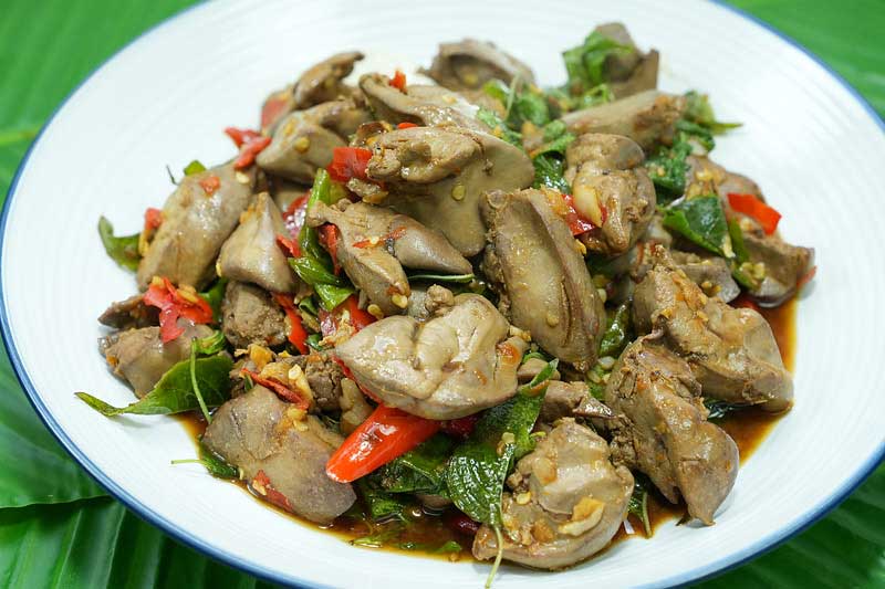 ผัดตับไก่